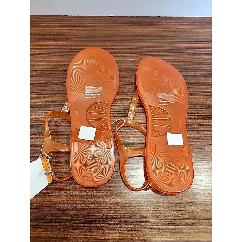 Unique Katy Perry Geli Jelly Women's‎ 8 Orange Starfish Sandals Flip Flops